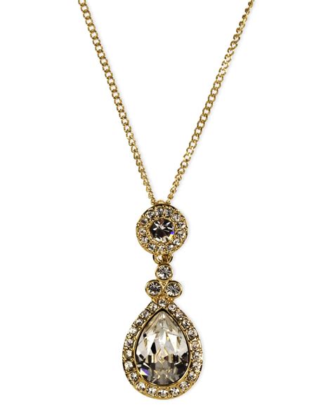 Givenchy Necklace, Swarovski Element Teardrop Pendant 